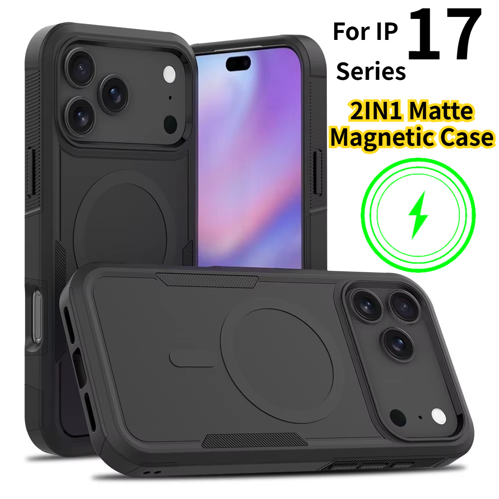 Rugged Armor Case - Premium 2IN1 Heavy Armor Magnetic Charging