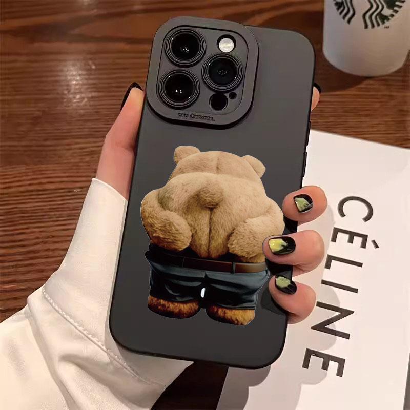 Phone Cases Quirky - Funny Cool Bear Silicone Phone Case