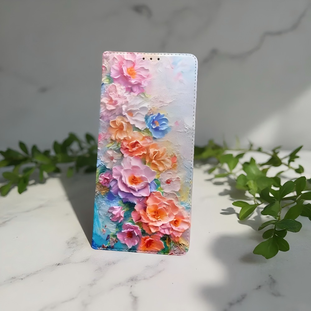 Phone Cases Samsung S24 - Painted Magnetic Flip Leather Wallet Case
