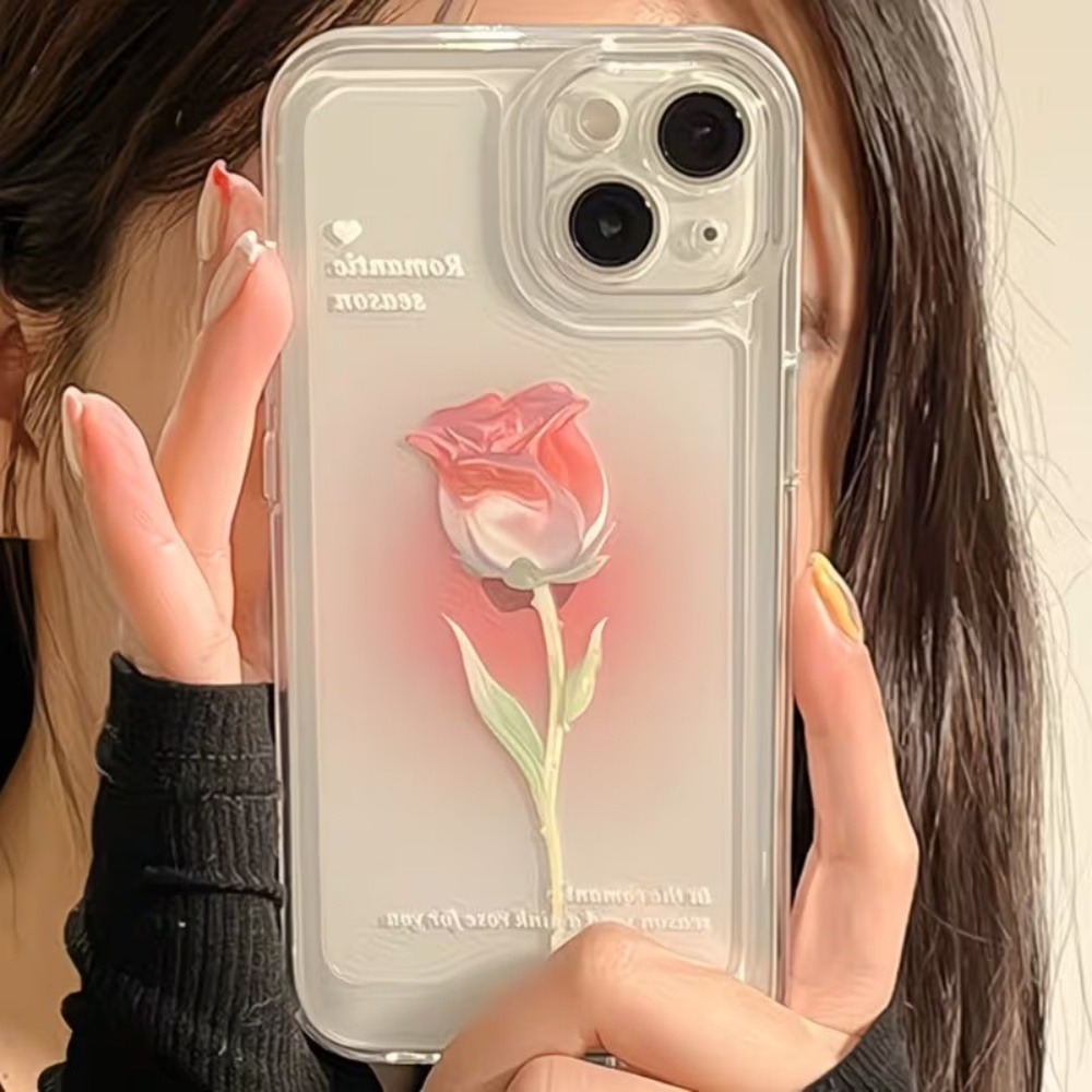 Aesthetic Watercolor Rose Tran - Phone Cases Aesthetic review and price