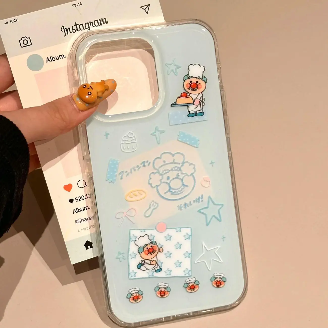 Korean Ins Blue Chef Old Man C - Phone Cases Kawaii review and price