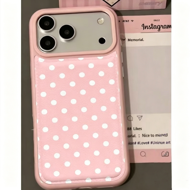 Ins Korean Trendy Cute Pink Po - Phone Cases Polka Dot review and price
