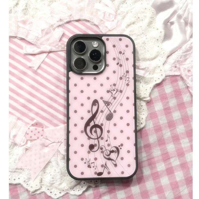 Korean ins Pink Brown Polka Do - Phone Cases Polka Dot review and price