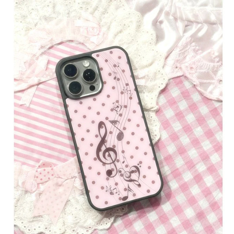 Korean ins Pink Brown Polka Do - Phone Cases Polka Dot review and price