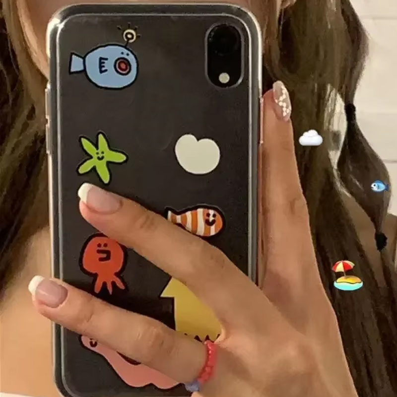 Ins Kawaii Ocean Creatures Cut - Phone Cases Kawaii review and price