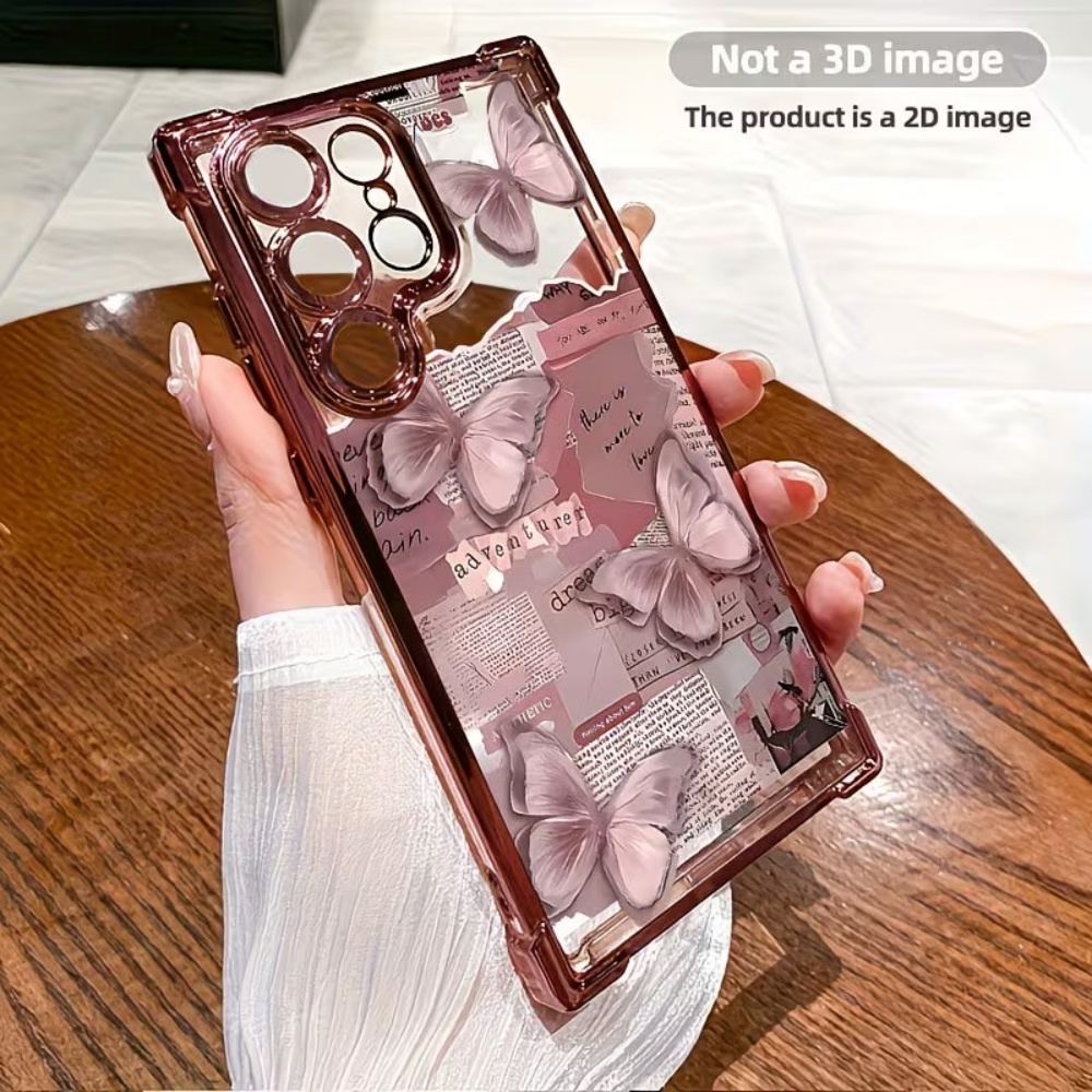 Ins Aesthetic Butterfly Newspa - Phone Cases Aesthetic review and price