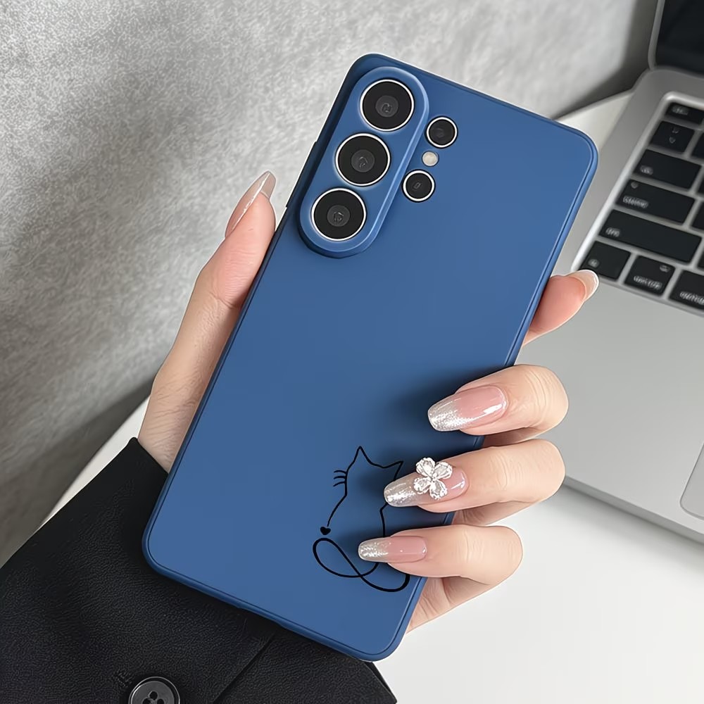 Minimalis Line Art Cat Sketch  - Phone Cases Drawing review and price