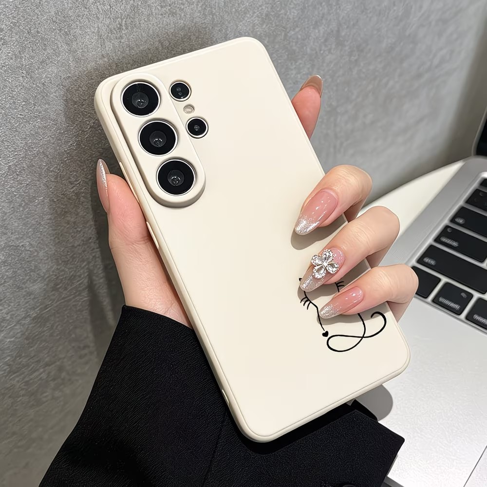 Minimalis Line Art Cat Sketch  - Phone Cases Drawing review and price