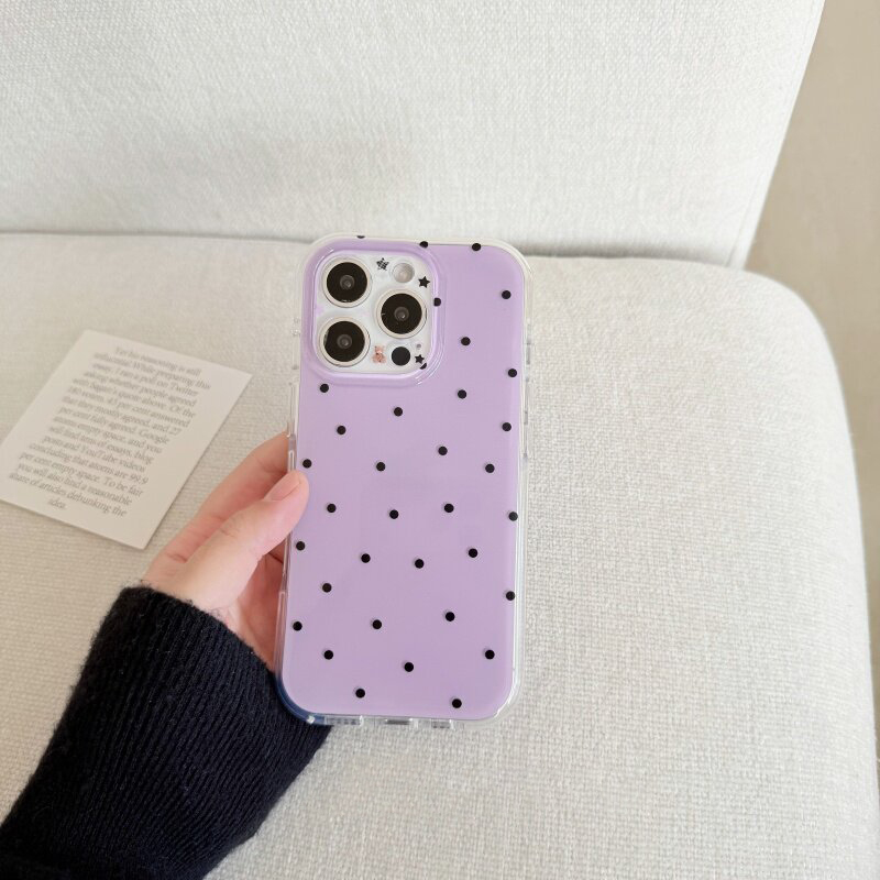 Korean White & Purple Polka Do - Phone Cases Polka Dot review and price