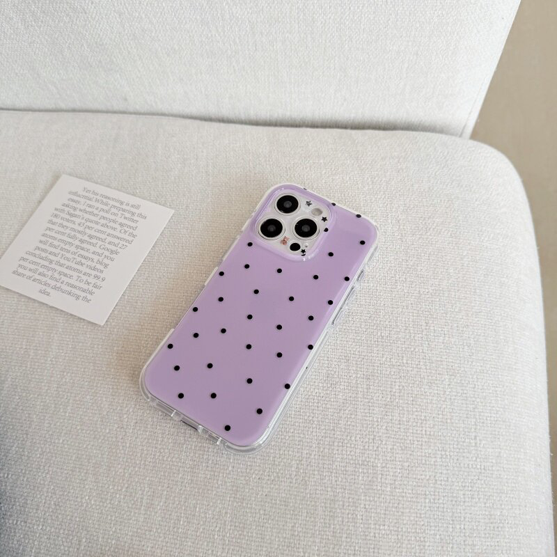 Korean White & Purple Polka Do - Phone Cases Polka Dot review and price