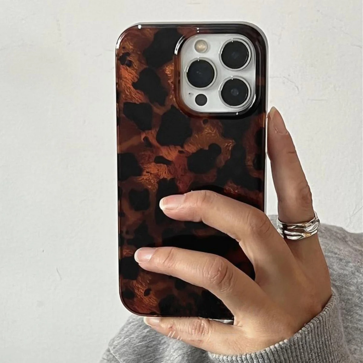 Retro Amber Texture Laser Phon - Phone Cases Popular review and price