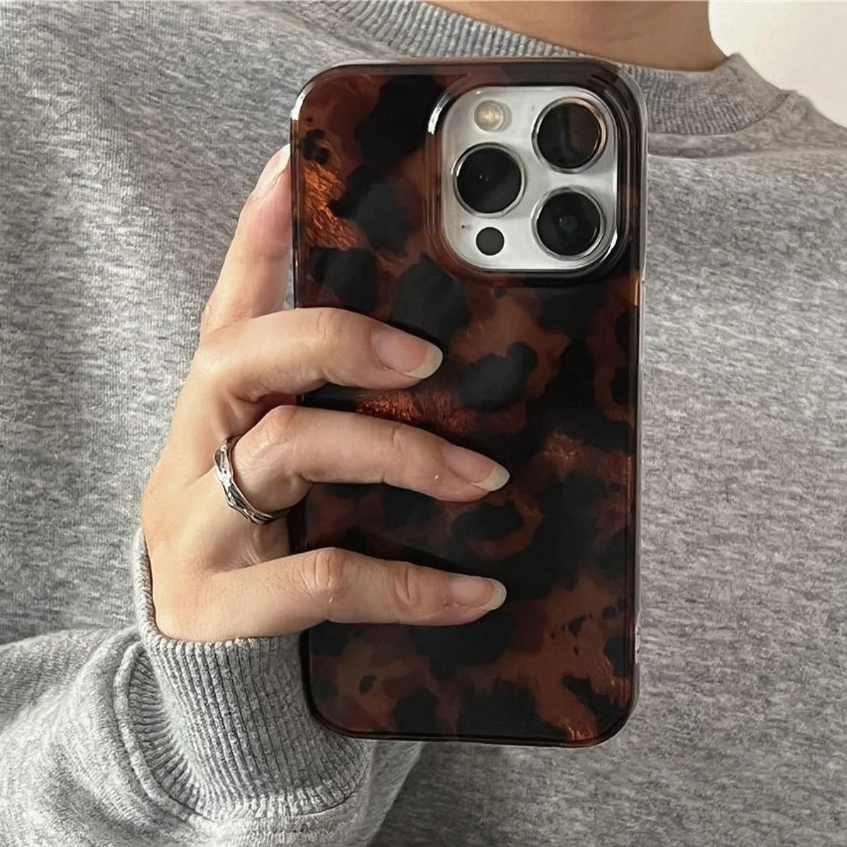 Retro Amber Texture Laser Phon - Phone Cases Popular review and price