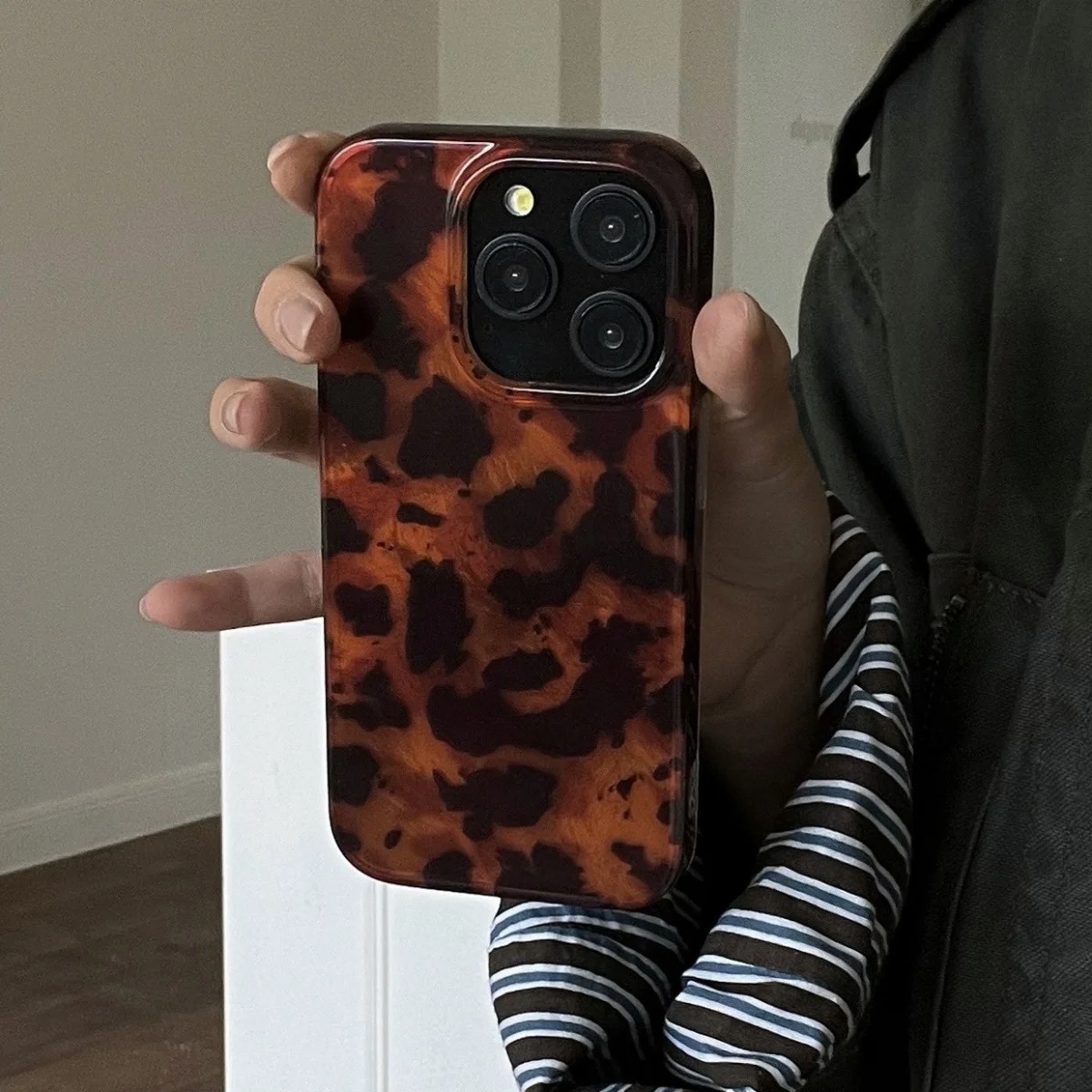 Retro Amber Texture Laser Phon - Phone Cases Popular review and price