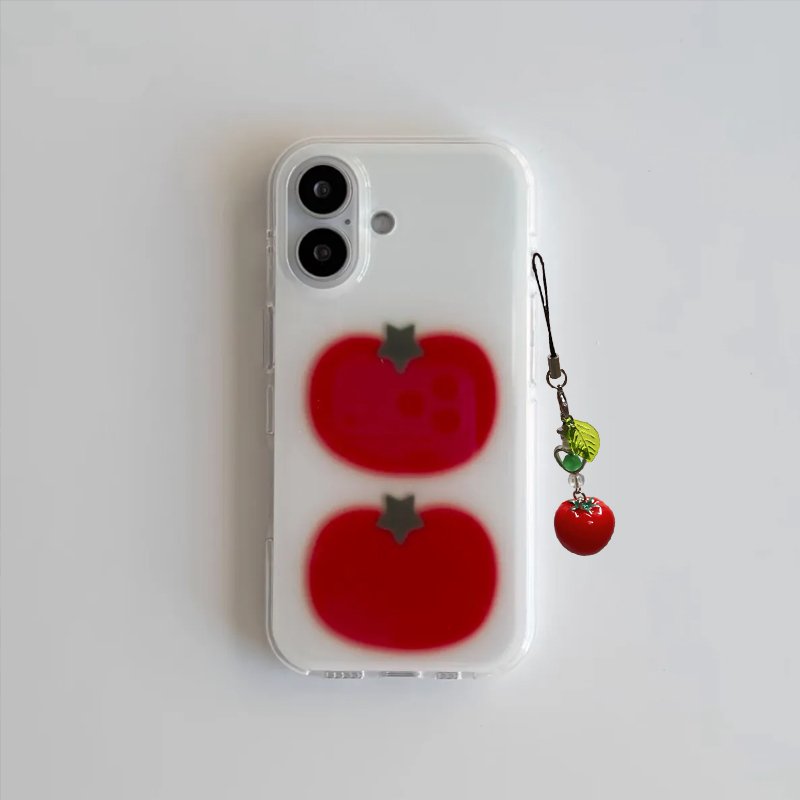 Korean Ins Two Ted Tomato Cart - Phone Cases Kawaii review and price
