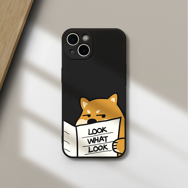 Funny Work Reading Shiba Inu M - Phone Cases Quirky review and price