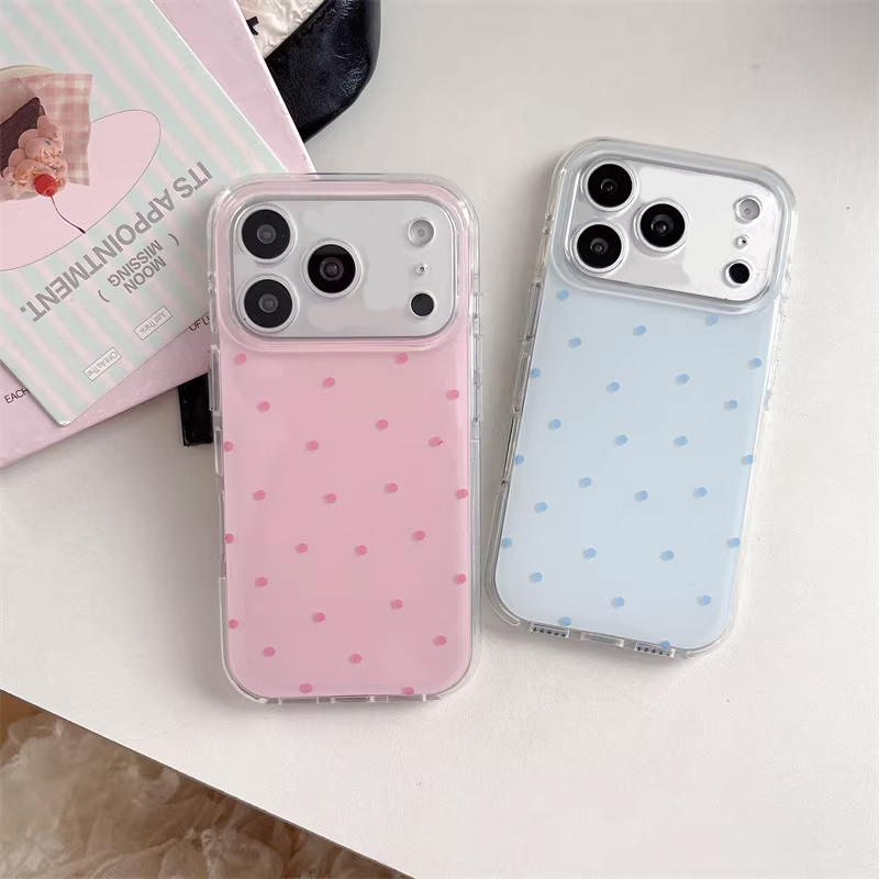 Korean Ins Girl Simple Blue Pi - Phone Cases Polka Dot review and price