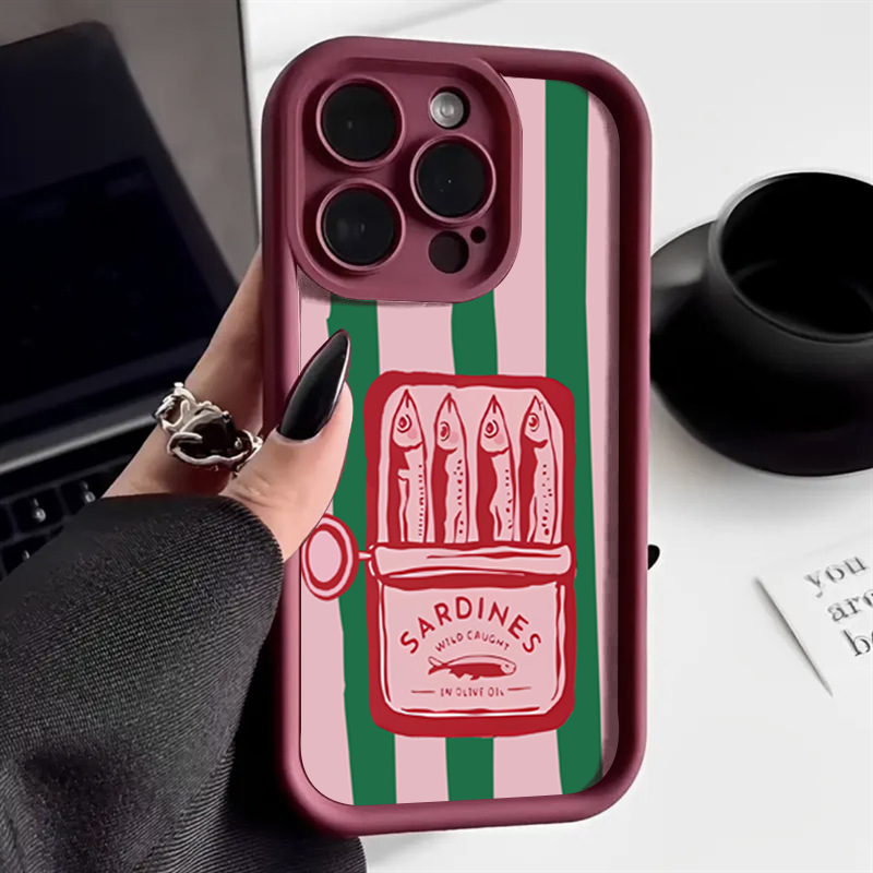 Funny Sardine Can Retro Stripe - Phone Cases Quirky review and price