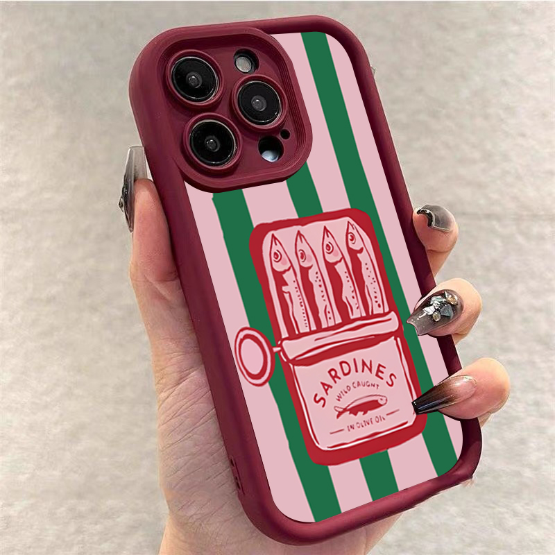 Funny Sardine Can Retro Stripe - Phone Cases Quirky review and price