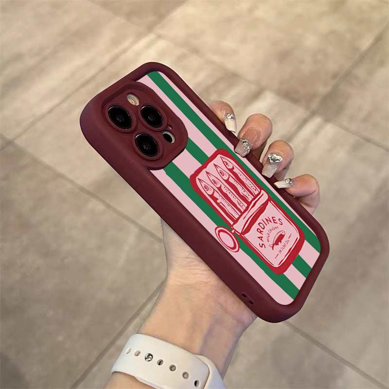 Funny Sardine Can Retro Stripe - Phone Cases Quirky review and price