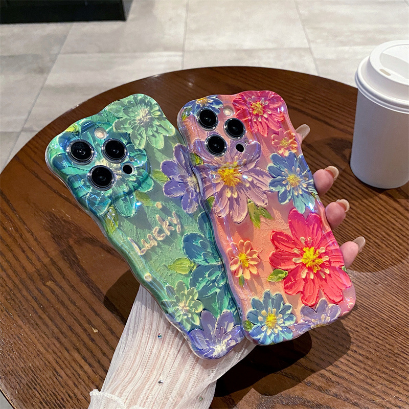 Retro Blue Light Oil Painting  - Phone Cases Drawing review and price