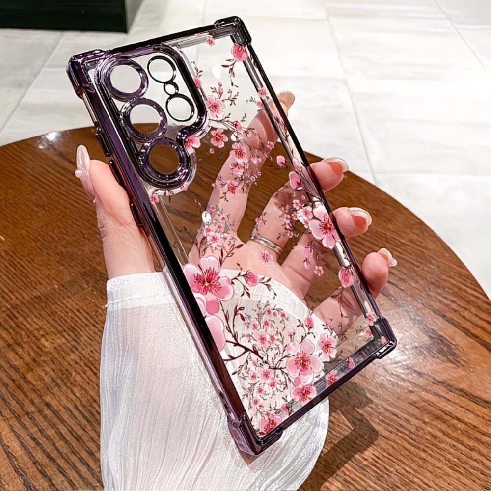 Cherry Blossom Electroplated F - Phone Cases Samsung S24 review and price