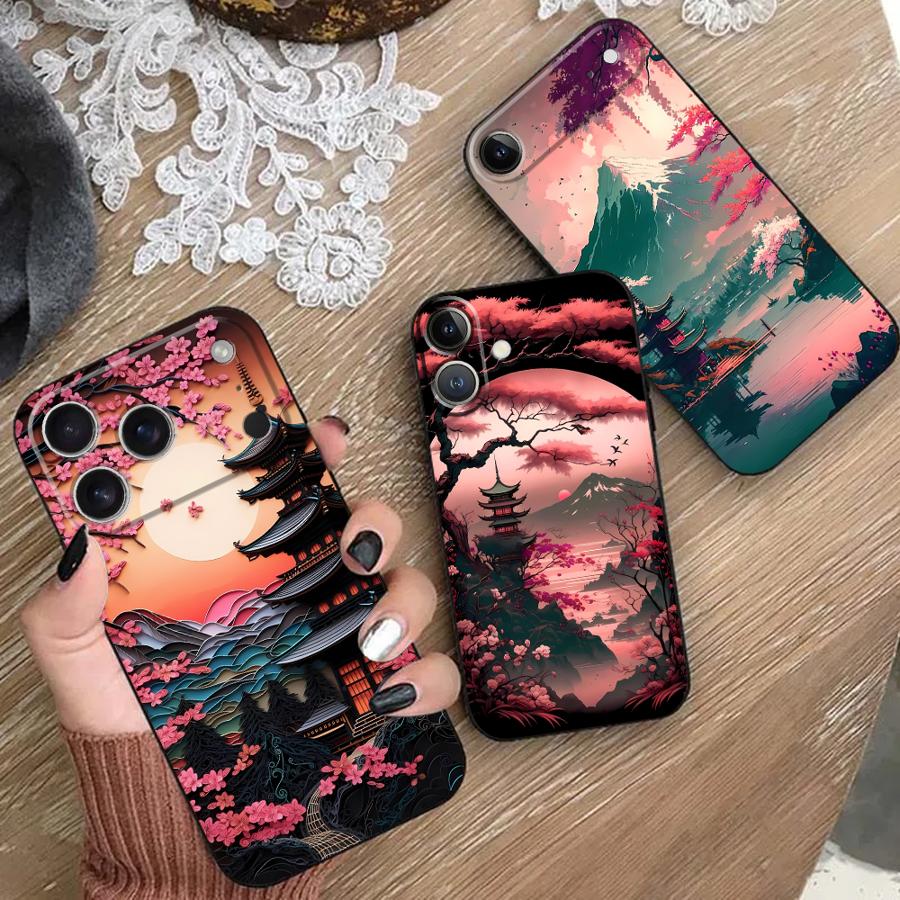 Aesthetic Mount Fuji Funda Pho - Phone Cases Aesthetic review and price