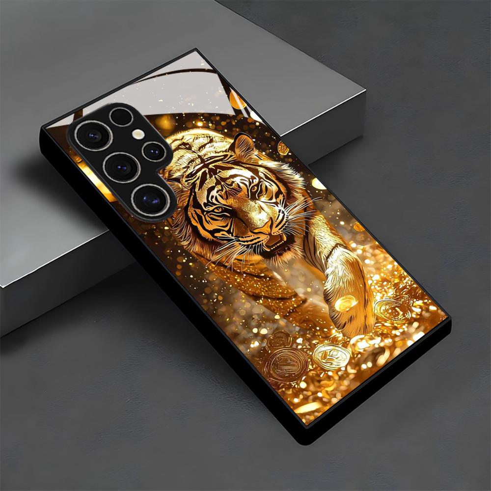 Tiger pattern glass Phone Case - Phone Cases Samsung S24 review and price