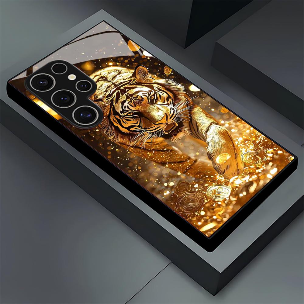 Tiger pattern glass Phone Case - Phone Cases Samsung S24 review and price