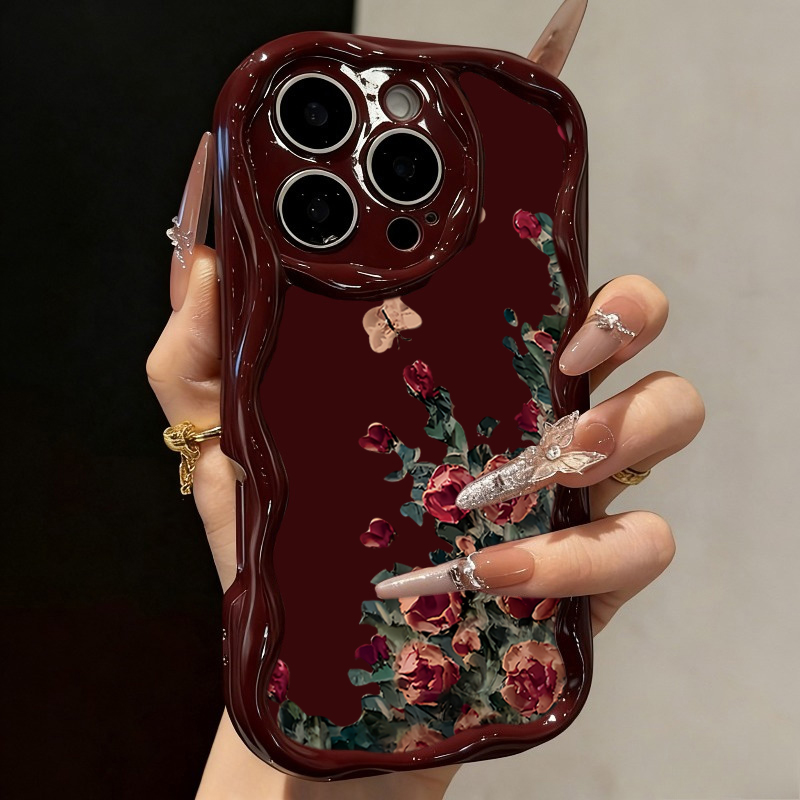 Retro Oil Painting Flower Patt - Phone Cases Drawing review and price