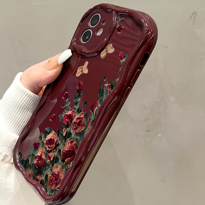 Retro Oil Painting Flower Patt - Phone Cases Drawing review and price