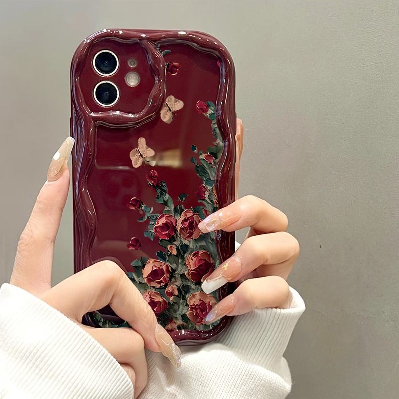 Retro Oil Painting Flower Patt - Phone Cases Drawing review and price