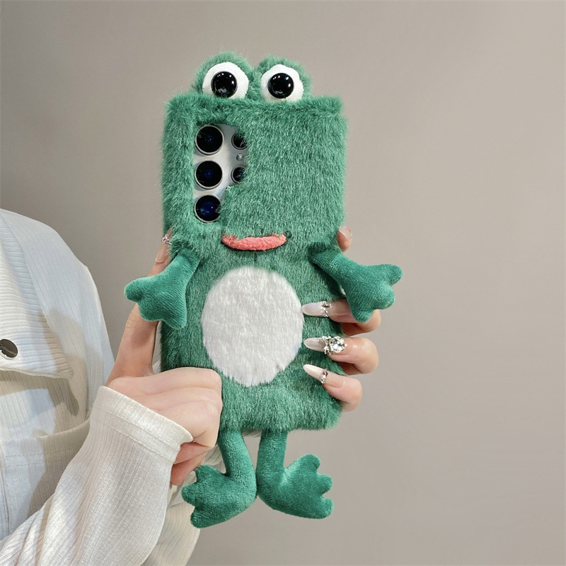Plush Frog Phone Case, Cute Gr - Phone Cases Samsung S24 review and price